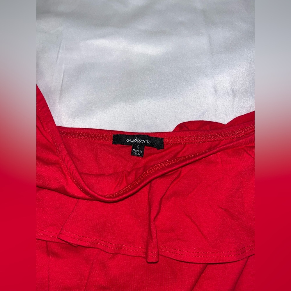 H&M red off the shoulder bodysuit